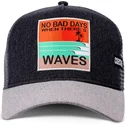 schwarze-und-graue-trucker-kappe-no-bad-days-hft-von-coastal