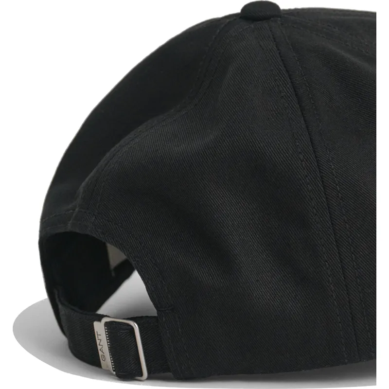 schwarze-verstellbare-curved-cap-shield-cotton-twill-black-von-gant