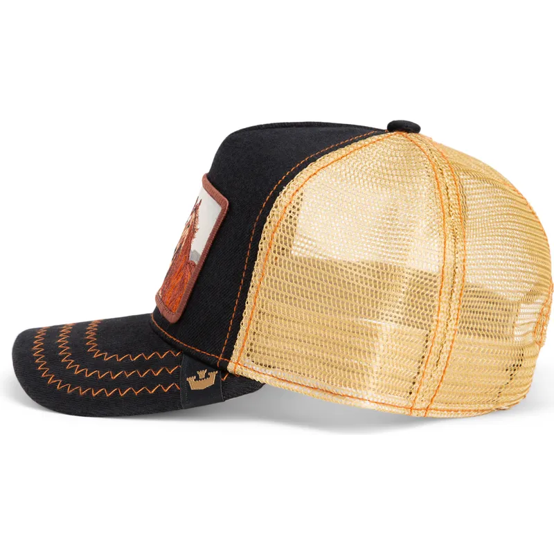 schwarze-trucker-kappe-pferd-easy-rider-wild-heart-the-farm-von-goorin-bros schwarze-trucker-kappe-pferd-easy-rider-wild-heart-the-farm-von-goorin-bros