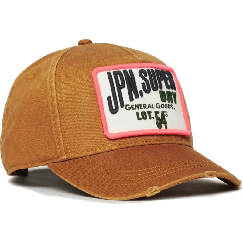 braune-verstellbare-curved-cap-graphic-denim-co-tobacco-brown-von-superdry