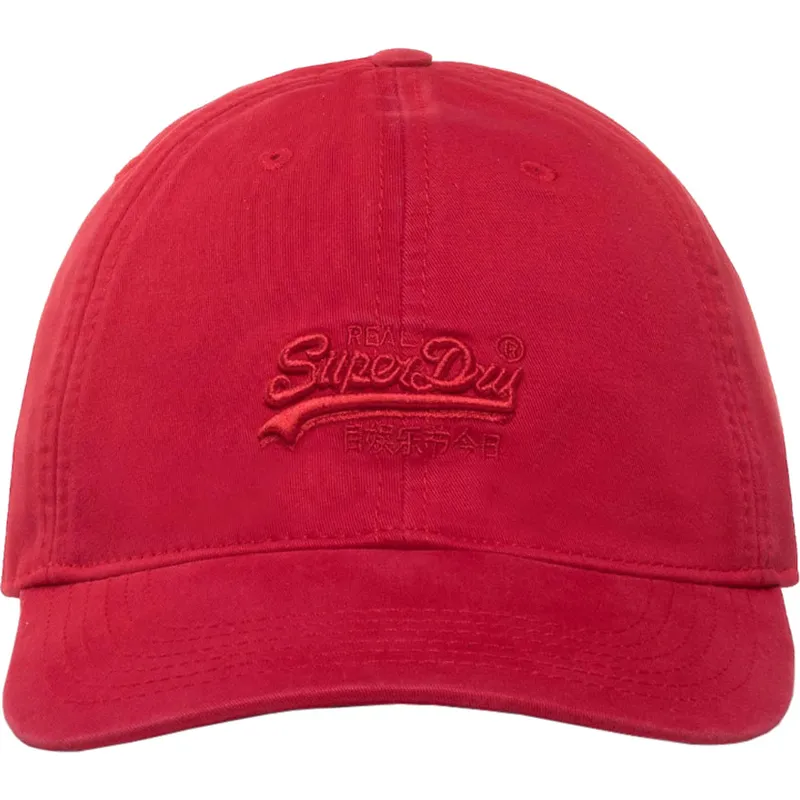 rote-verstellbare-curved-cap-vintage-embroidery-optic-pitch-von-superdry