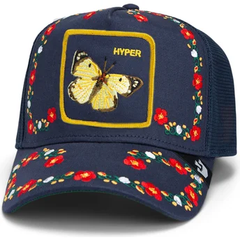 Mützen gebogen marineblau snapback Goorin Bros. Butterfly Hyper Active Flora Fauna The Farm Navy Blue Hat The Farm Goorin Bros.