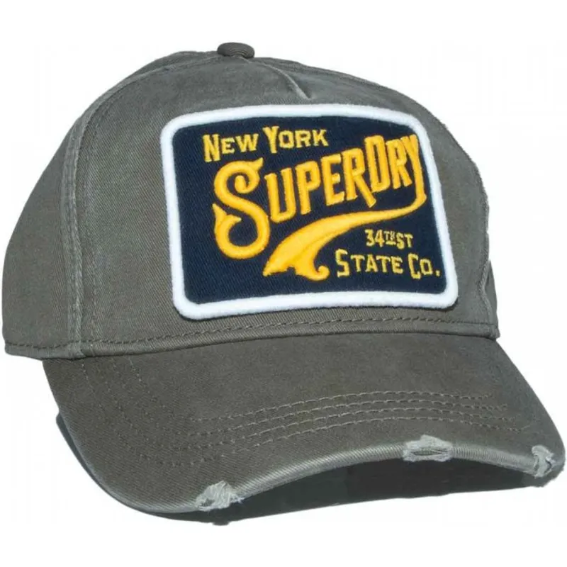 grune-verstellbare-curved-cap-graphic-khaki-green-von-superdry grune-verstellbare-curved-cap-graphic-khaki-green-von-superdry
