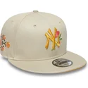 casquette-plate-beige-snapback-9fifty-floral-new-york-yankees-mlb-new-era