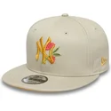 casquette-plate-beige-snapback-9fifty-floral-new-york-yankees-mlb-new-era
