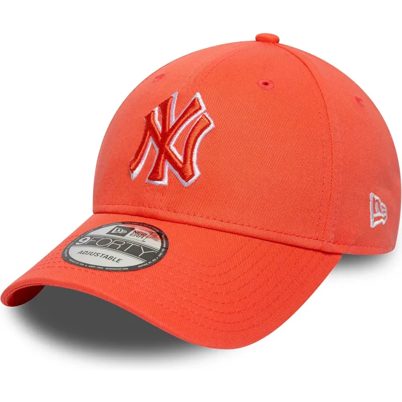 orangefarbene-verstellbare-curved-cap-mit-orangefarbenem-logo-9forty-team-outline-der-new-york-yankees-mlb-von-new-era orangefarbene-verstellbare-curved-cap-mit-orangefarbenem-logo-9forty-team-outline-der-new-york-yankees-mlb-von-new-era
