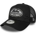 schwarze-trucker-kappe-a-frame-oval-distress-patch-von-new-era