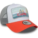 weisse-und-orangefarbene-trucker-cap-capri-italy-a-frame-summer-von-new-era