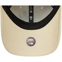 beige-verstellbare-curved-cap-fur-damen-9forty-floral-icon-der-los-angeles-dodgers-mlb-von-new-era