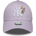 casquette-courbee-violette-ajustable-pour-femme-9forty-floral-icon-new-york-yankees-mlb-new-era