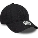 casquette-courbee-noire-ajustable-pour-femme-avec-logo-noir-9twenty-broderie-new-york-yankees-mlb-new-era