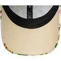 casquette-courbee-beige-ajustable-pour-enfant-9forty-all-over-print-safari-new-era