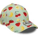 casquette-courbee-verte-ajustable-pour-enfant-9forty-all-over-print-fruit-new-era