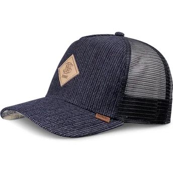 Casquette trucker bleue marine HFT Denim Wishy Djinns