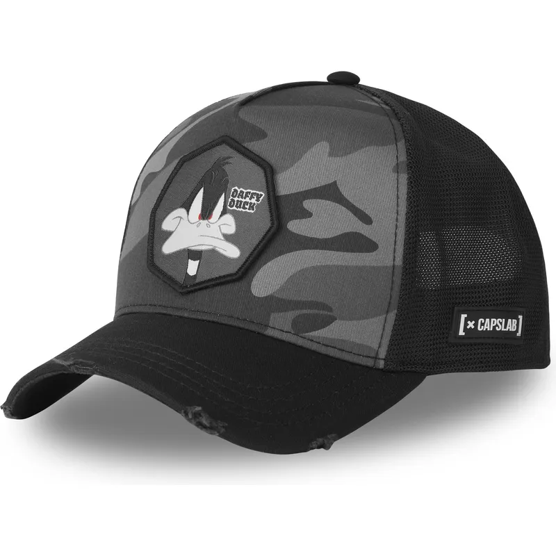 graue-trucker-cap-daffy-duck-loo11-daf-looney-tunes-von-capslab