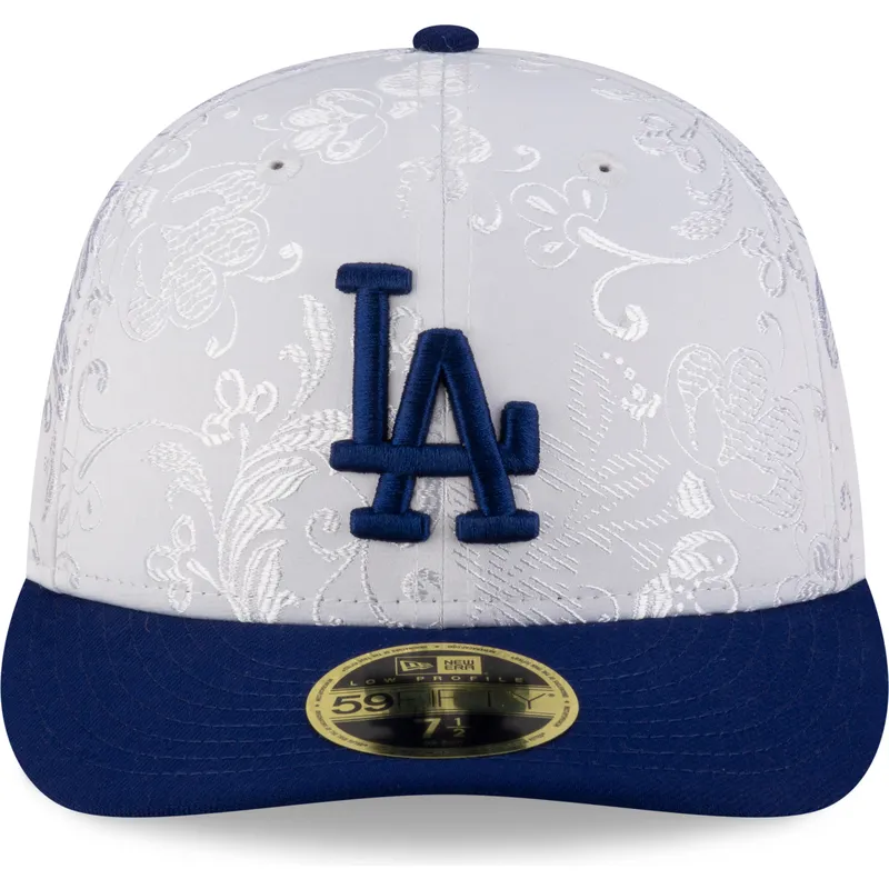 weisse-und-blaue-anliegende-flat-cap-59fifty-day-low-profile-der-los-angeles-dodgers-mlb-von-new-era weisse-und-blaue-anliegende-flat-cap-59fifty-day-low-profile-der-los-angeles-dodgers-mlb-von-new-era