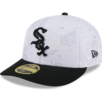 Casquette plate blanche et noire ajustée 59FIFTY Day Low...