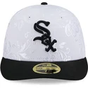 casquette-plate-blanche-et-noire-ajustee-59fifty-day-low-profile-chicago-white-sox-mlb-new-era