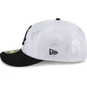weisse-und-schwarze-flache-fitted-kappe-59fifty-day-low-profile-der-chicago-white-sox-mlb-von-new-era