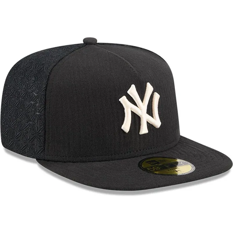 schwarze-enganliegende-flat-cap-59fifty-day-a-frame-der-new-york-yankees-mlb-von-new-era schwarze-enganliegende-flat-cap-59fifty-day-a-frame-der-new-york-yankees-mlb-von-new-era