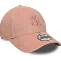 casquette-courbee-rose-ajustable-pour-enfant-9forty-towelling-new-york-yankees-mlb-new-era