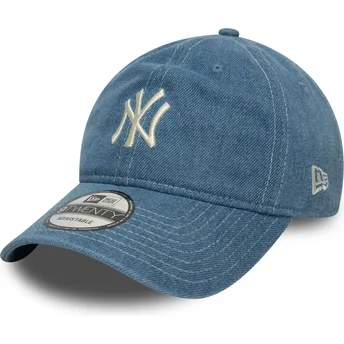 Mützen gebogen blau verstellbares band 9TWENTY Denim der New York Yankees MLB von New Era