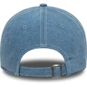 blaue-gebogene-verstellbare-9twenty-denim-kappe-der-new-york-yankees-mlb-von-new-era