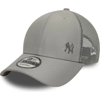Mützen gebogen grau verstellbares band 9FORTY Flawless der New York Yankees MLB von New Era