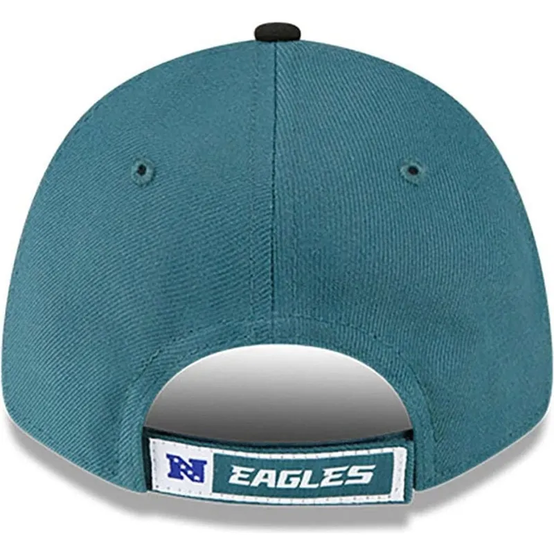 grune-und-schwarze-verstellbare-gebogene-kappe-fur-kinder-9forty-the-league-der-philadelphia-eagles-nfl-von-new-era