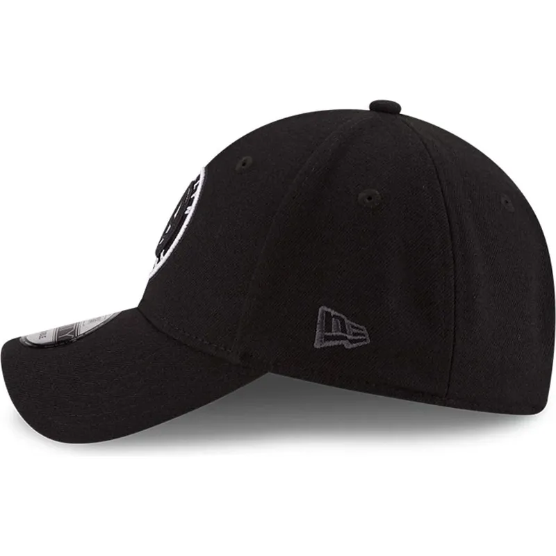 schwarze-gebogene-verstellbare-kinderkappe-9forty-the-league-der-brooklyn-nets-nba-von-new-era