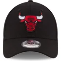 schwarze-gebogene-verstellbare-kinderkappe-9forty-the-league-von-chicago-bulls-nba-von-new-era