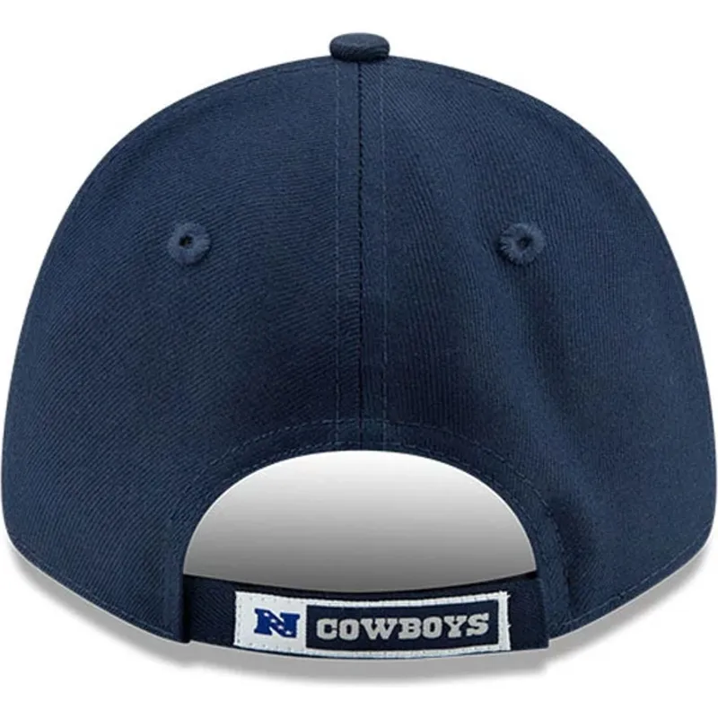 weisse-und-marineblaue-verstellbare-gebogene-kappe-fur-kinder-9forty-the-league-der-dallas-cowboys-nfl-von-new-era