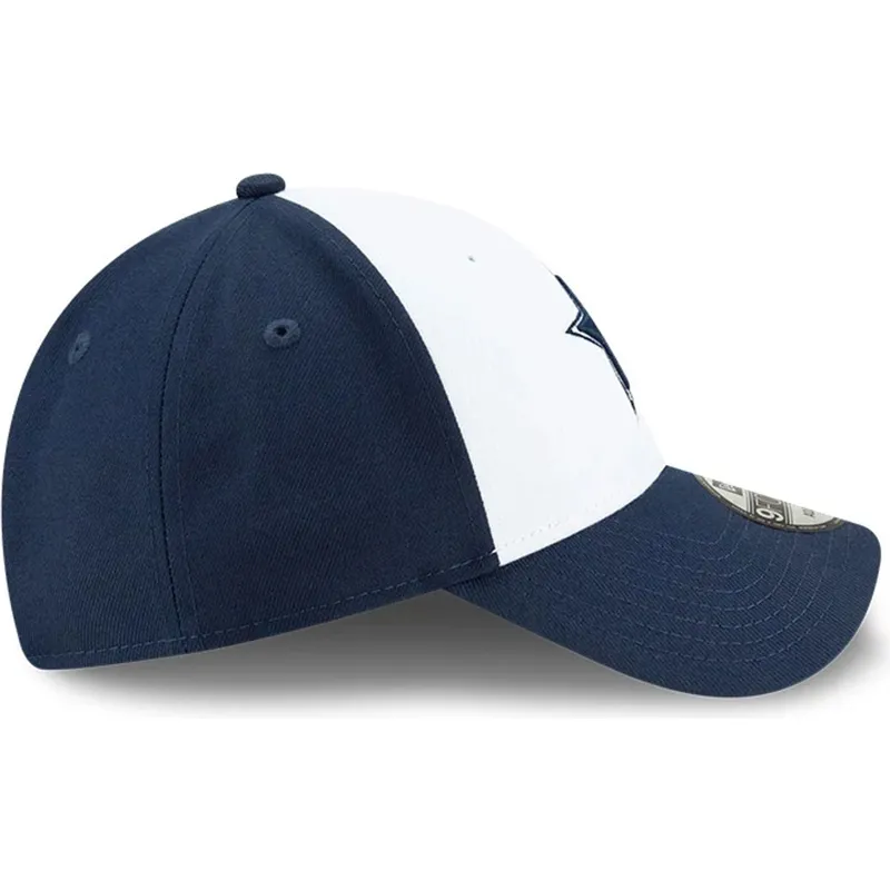 weisse-und-marineblaue-verstellbare-gebogene-kappe-fur-kinder-9forty-the-league-der-dallas-cowboys-nfl-von-new-era