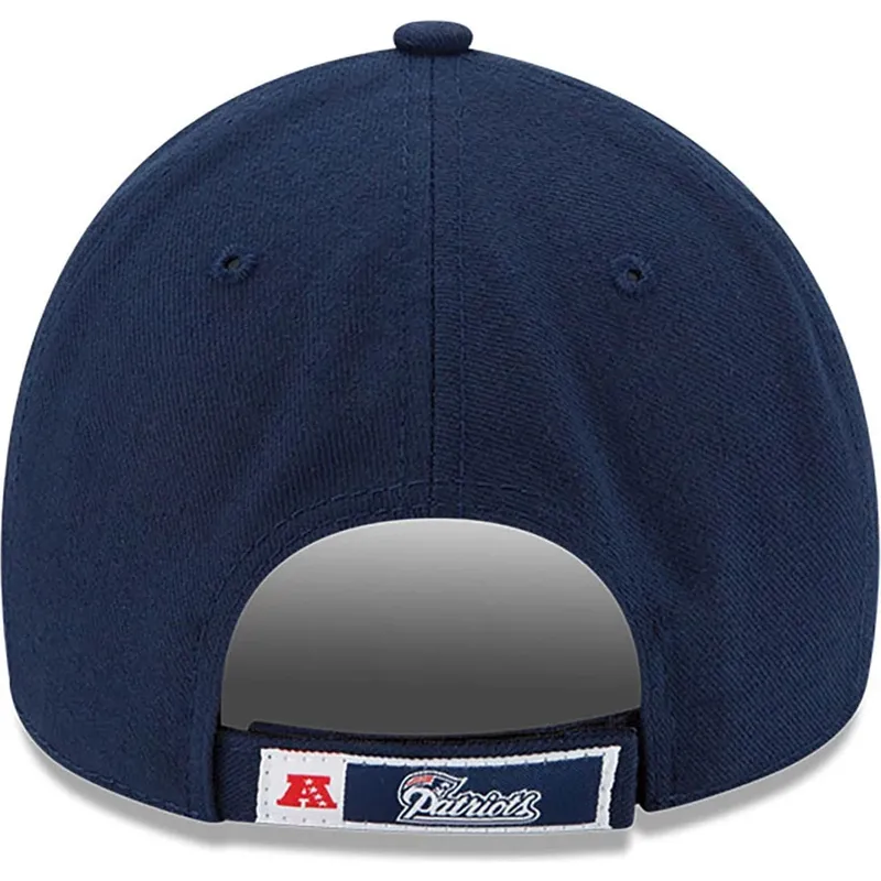 marineblaue-gebogene-verstellbare-kinderkappe-9forty-the-league-der-new-england-patriots-nfl-von-new-era