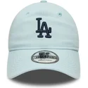 casquette-courbee-bleue-ajustable-avec-logo-bleu-marine-9twenty-linen-los-angeles-dodgers-mlb-new-era