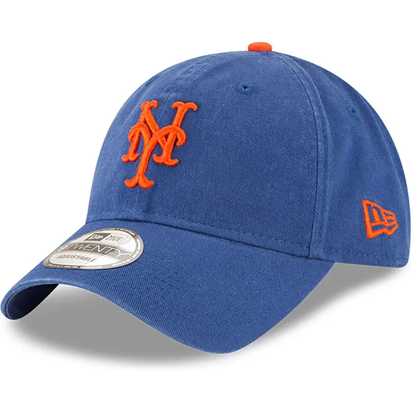 blaue-verstellbare-gebogene-kappe-9twenty-core-classic-der-new-york-mets-mlb-von-new-era