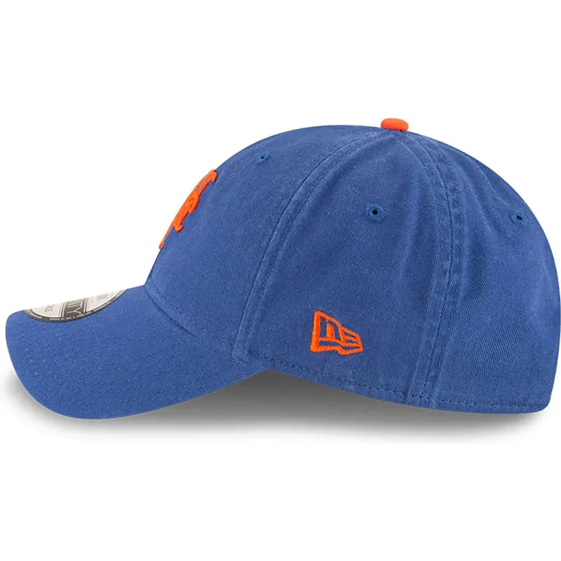 blaue-verstellbare-gebogene-kappe-9twenty-core-classic-der-new-york-mets-mlb-von-new-era