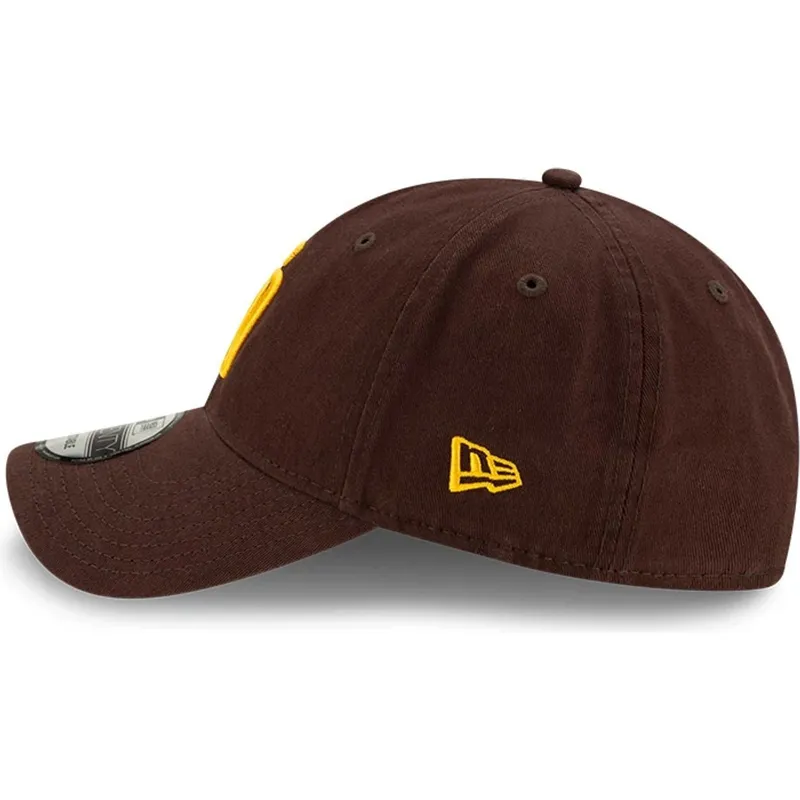 braune-verstellbare-gebogene-kappe-9twenty-core-classic-der-san-diego-padres-mlb-von-new-era