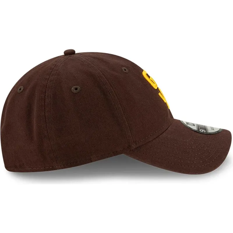 braune-verstellbare-gebogene-kappe-9twenty-core-classic-der-san-diego-padres-mlb-von-new-era