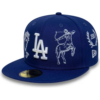 Casquette plate bleue ajustée 59FIFTY Mythical Los...