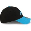 schwarze-und-blaue-verstellbare-curved-cap-9forty-the-league-der-carolina-panthers-nfl-von-new-era