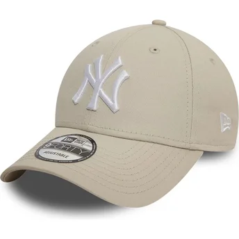 Mützen gebogen beige verstellbares band 9FORTY League Essential der New York Yankees MLB von New Era