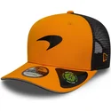 orangefarbene-und-schwarze-trucker-kappe-9seventy-stretch-snap-von-mclaren-racing-formula-1-von-new-era
