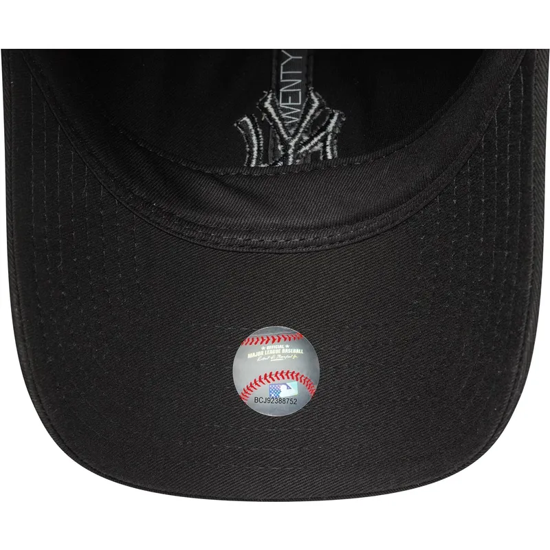 schwarze-verstellbare-gebogene-kappe-fur-damen-mit-schwarzem-logo-9twenty-bow-back-der-new-york-yankees-mlb-von-new-era