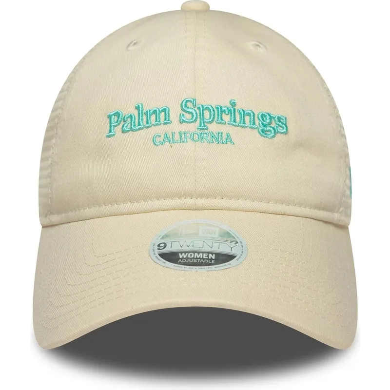 beige-verstellbare-trucker-kappe-fur-damen-9twenty-city-palm-springs-stadte-und-strande-von-new-era