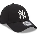 casquette-courbee-noire-ajustable-pour-femme-9forty-metallic-logo-new-york-yankees-mlb-new-era