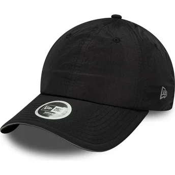 Casquette courbée noire ajustable pour femme Pony Tail Open Back New Era