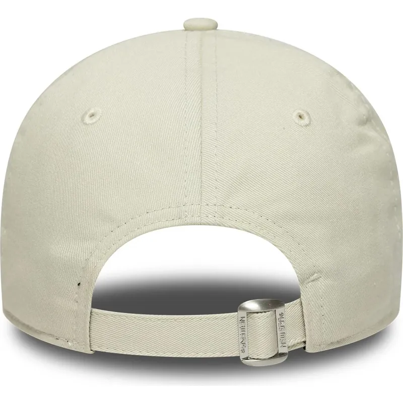 beige-und-graue-verstellbare-curved-cap-fur-damen-9twenty-world-series-cooperstown-der-new-york-yankees-mlb-von-new-era