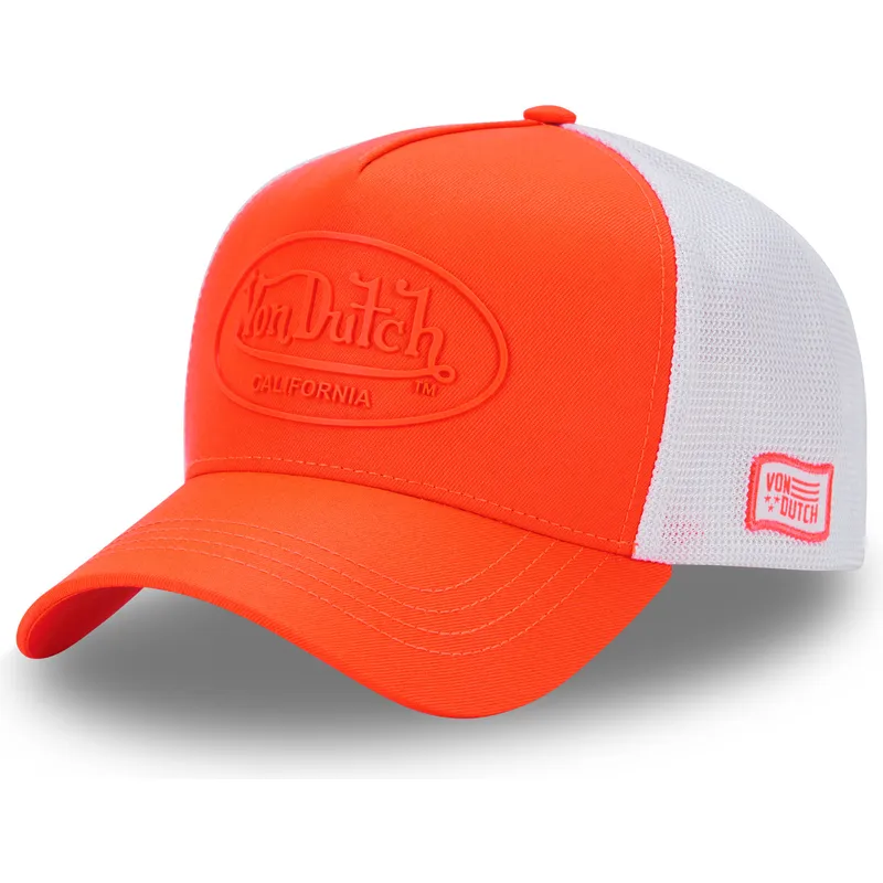 trucker-kappe-orange-und-weiss-fluo04-von-von-dutch trucker-kappe-orange-und-weiss-fluo04-von-von-dutch