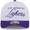 casquette-courbee-blanche-et-violette-snapback-9forty-m-crown-draft-2025-los-angeles-lakers-nba-new-era